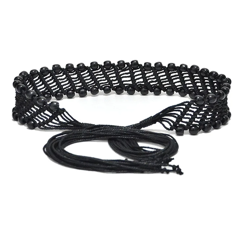 Новый Национальный тканевый пояс из восковой веревки в богемном стиле на талию