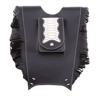 black pu leather universal motorcycle tank chap cover panel bra bib bag waterproof
