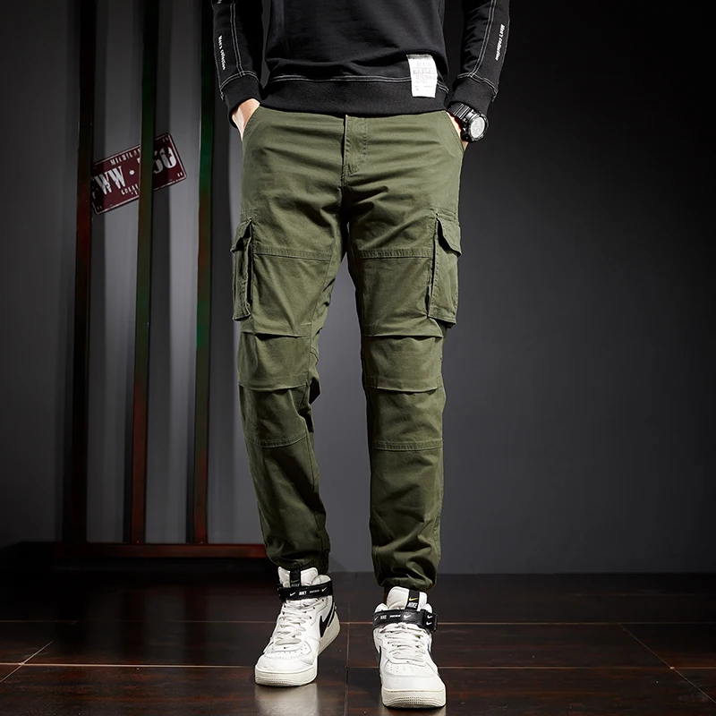 

Cargo Pants Men Black Hip Hop Streetwear 2020 Fashion Cotton Joggers Sweatpants Casual Harem Trousers Harajuku Tide Clothing