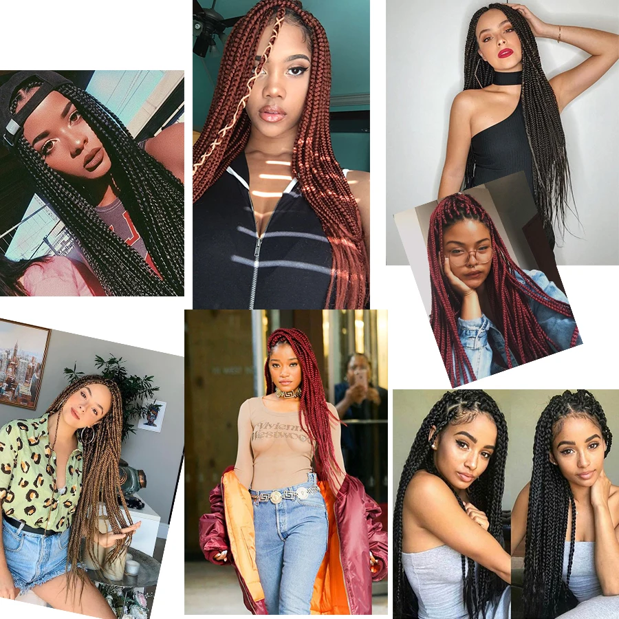 Синтетическая оплетка для наращивания волос плетения крючком 24 дюйма Джамбо