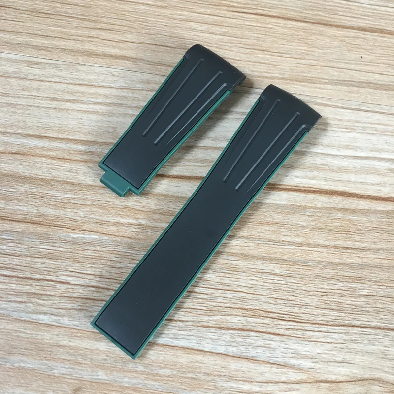 New Design Personality 20mm Curved End Silicone Rubber Watch band For Role strap RX Daytona Submariner GMT explorer 2 Bracelet