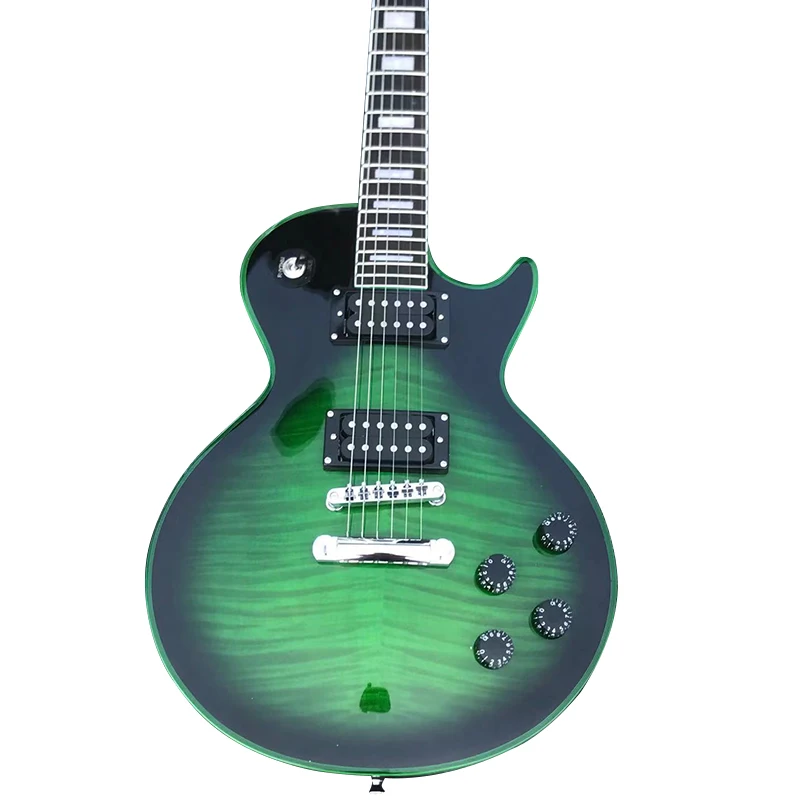 

ЭЛЕКТРИЧЕСКАЯ ГИТАРА LP Classic, шпон из зеленой кожи тигра, высококачественная древесина, хороший тембр, бесплатная доставка в дом.