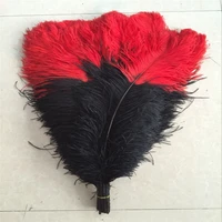 wholesale 50pcslot high quality black and red ostrich feather 65 70cm26 28inches home jewelry craft for diy celebration plumes