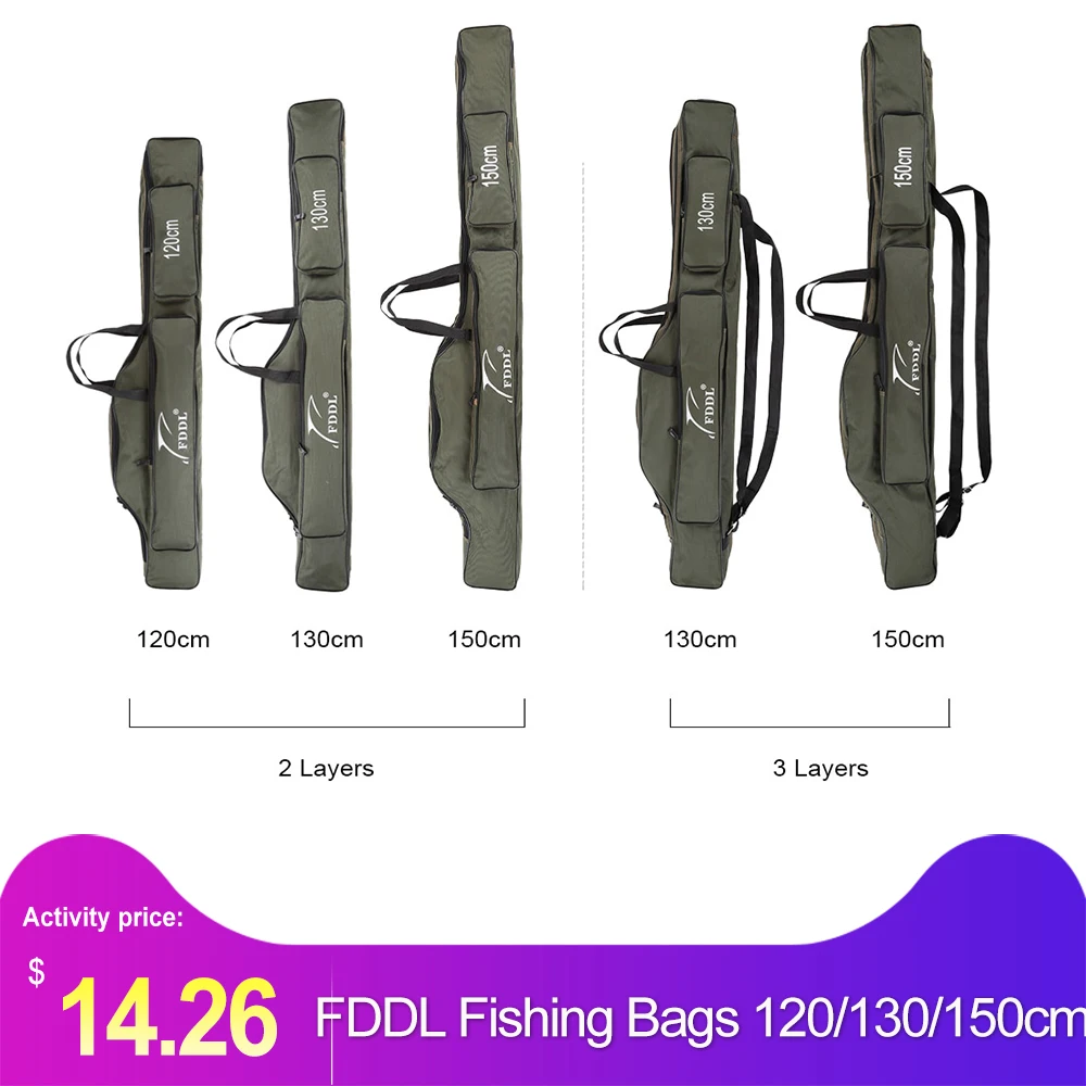 FDDL Рыбалка Сумки 120/130/150 см Многофункциональный Удочка сумки Чехол Рыболовные Снасти Сумка холст Рыбалка реальные Шестерни приманки полюс инструмент