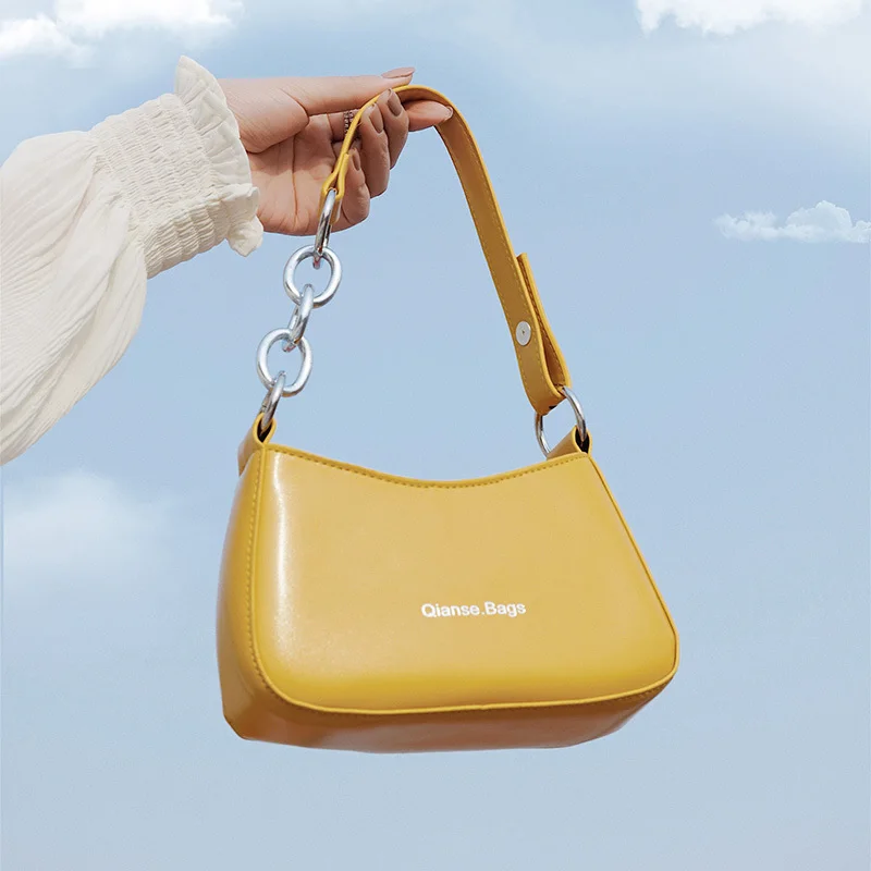 

Vintage Hobo Pu Leather Small Shoulder Bags For Women 2021 Bright Color Totes Bag Female Leather Handbag And Purse Ladies Clutch