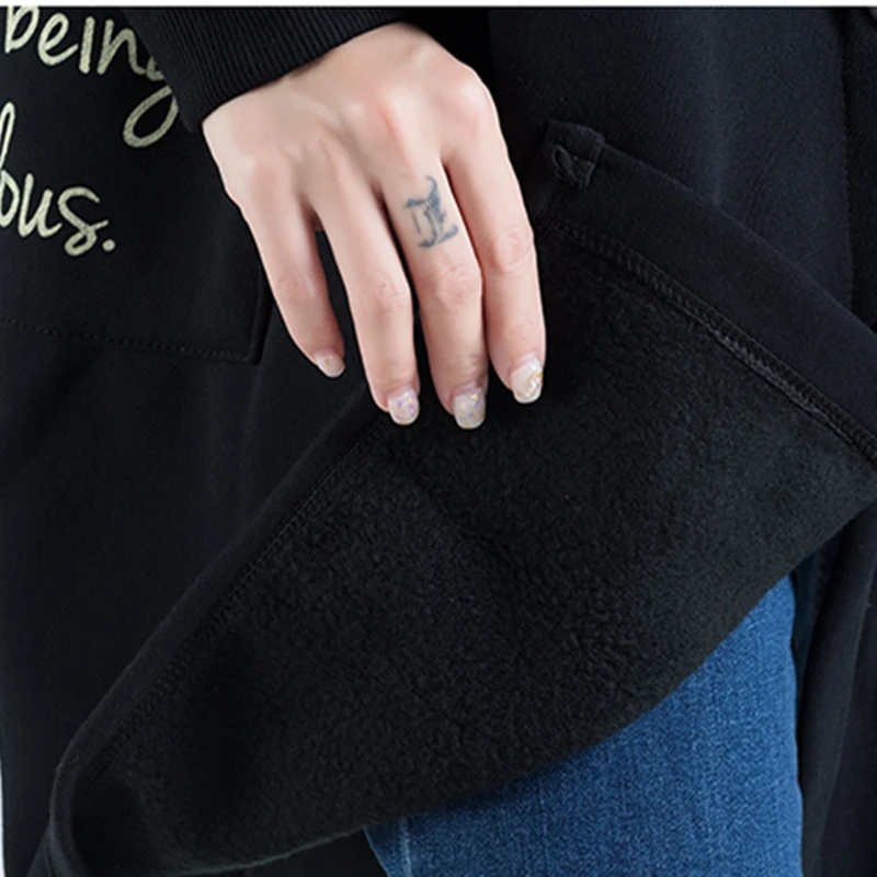 Осенне-зимнее пальто с рисунком из мультфильма большого размера для женщин