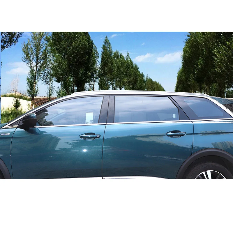 Lsrtw2017 нержавеющая сталь автомобиля нижние Оконные Планки для peugeot 5008 интерьерные аксессуары для формовки