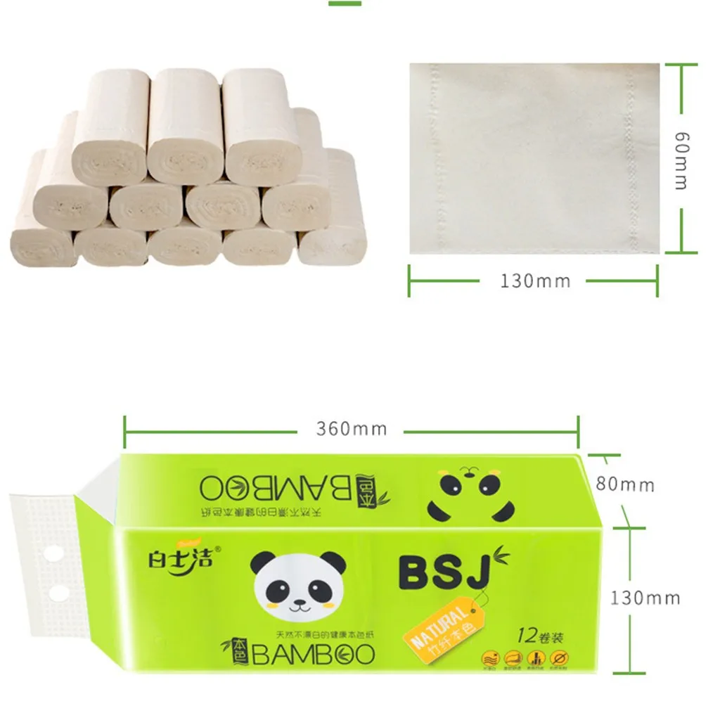 12 рулонов салфетки для ручной чистки из твердой бумаги 4 слоя C складные бумажные