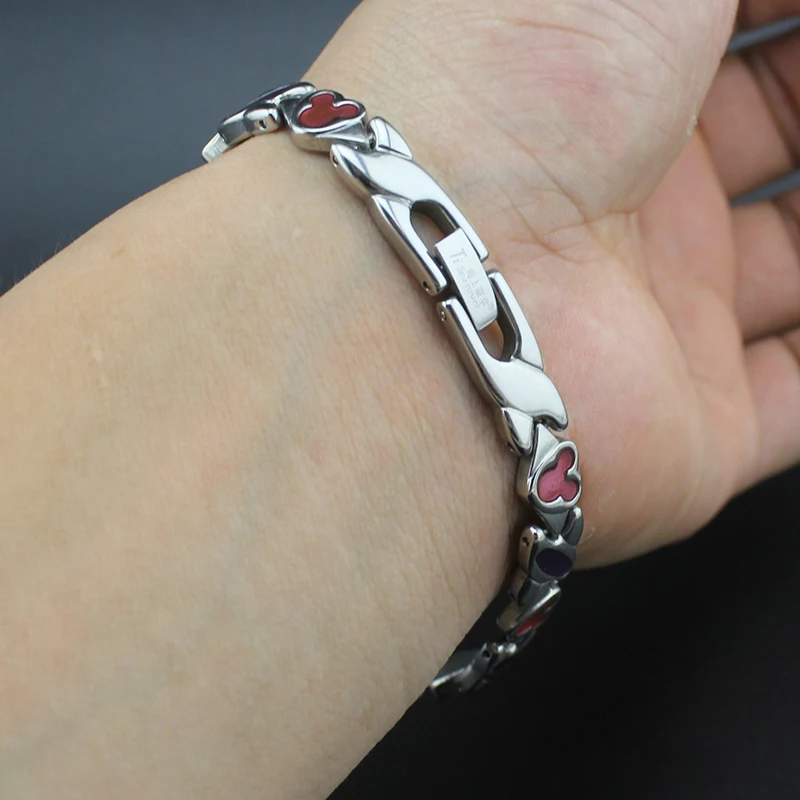 Hapiship2017 Новый женский/мужской браслет с 7 магнитными ячейками из титановой стали