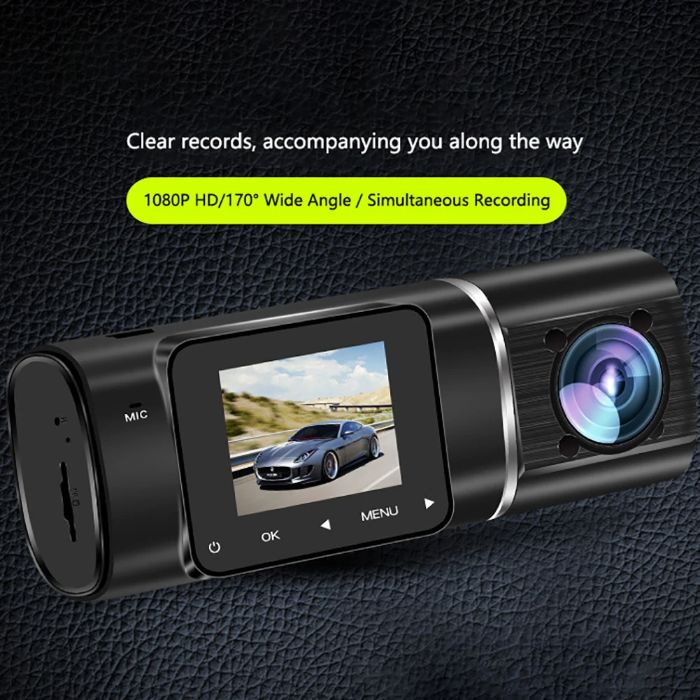 Автомобильный видеорегистратор с углом обзора 1 5 ° и двумя камерами заднего вида