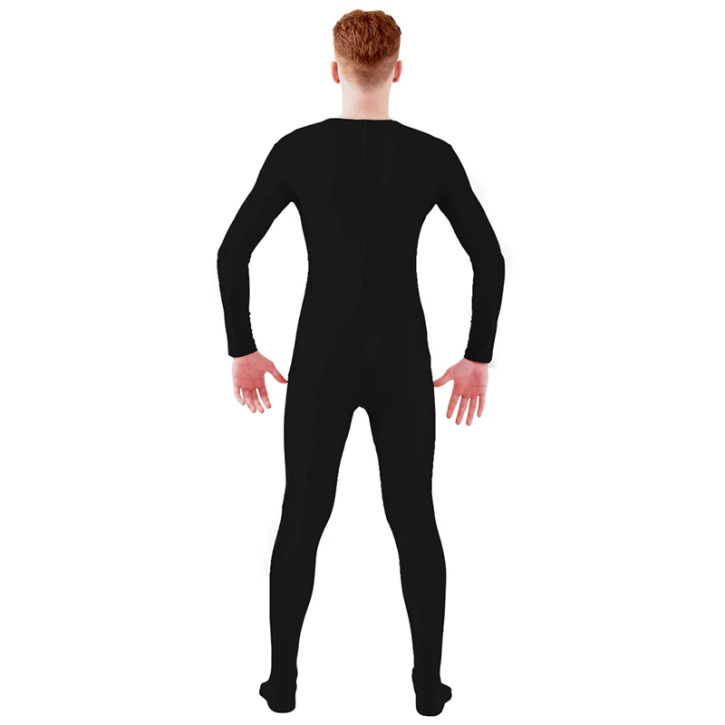 Ensnovo, блестящий комбинезон на молнии, Zentai, колготки для всего тела для мужчин, боди на заказ, костюм из цельного спандекса с длинным рукавом