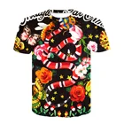 2021 футболка в стиле хип-хоп для мужчин, Яркие летние топы в стиле Харадзюку с коротким рукавом и 3D-принтом