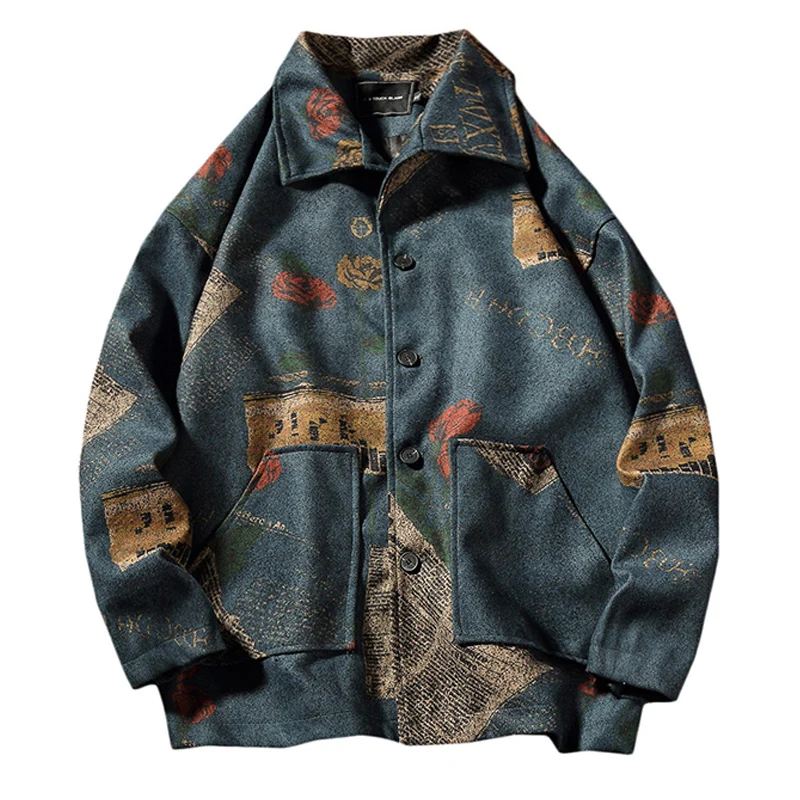 Стильный Длинный роскошный Тренч с капюшоном и принтом Мужская Длинная накидка