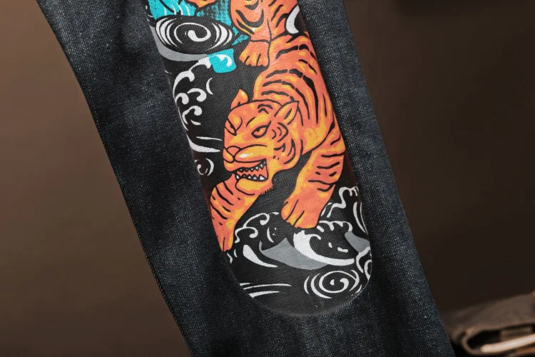 

2021 Tide Brand New Fashion Leisure Men's Jeans Top Quality Breathable Men's Pants Casual Mid Waist Men's Straight Trouser 6222