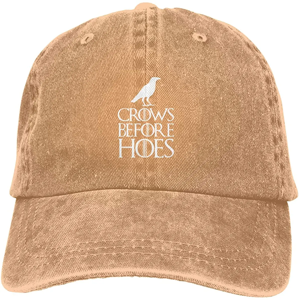 

Crows Before Hoes Classic Adjustable Denim Cap Baseball Cap Hats for Women & Men
