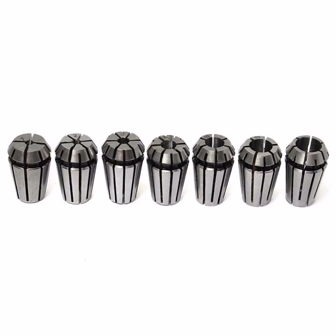 

7pcs ER11 Spring Collet 1-7mm + ER11A 5mm Extension Rod Motor Shaft Holder