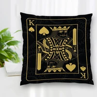 custom playing cards pillowcase with zipper bedroom home office decorative pillow sofa pillowcase cushions pillow cover 40x40cm