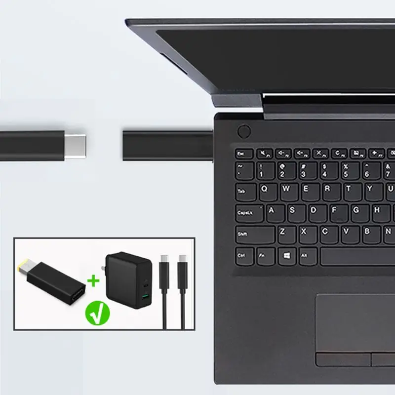 

Type-C Female to Rectangle Male USB PD Power Charger DC Power Adapter Converter for Lenovo-Thinkpad Laptop Accessories
