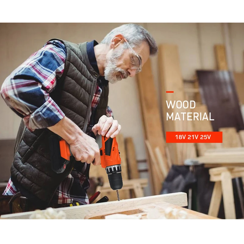 

Cordless Electric Drill Screwdriver 25v 21v Power Tools Lithium Battery Cordless Drill Rechargeable Household Torque 2-Speed