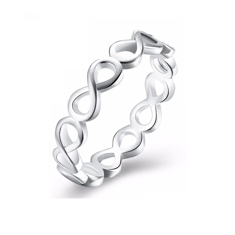 Infinite Shine Новинка, модное кольцо, любовь, сердце, корона, цветок, кольца на палец, прозрачный CZ, подходит для женщин, Свадебный бренд, ювелирное изделие, подарок, Прямая поставка - Цвет основного камня: Infinite Shine