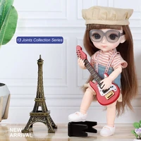 doll suit 13 moveable jointed 16cm cute pretty dolls toys wear glasses shoes clothes baby smile face doll for girls gift toys