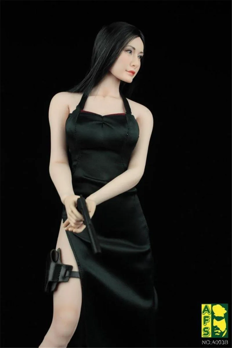 

2 Colors 1/6 Scale A003 Women Killer High Fork Cheongsam Female Sexy Clothes Clothing Set For 12" Action Figure Female Body Toys