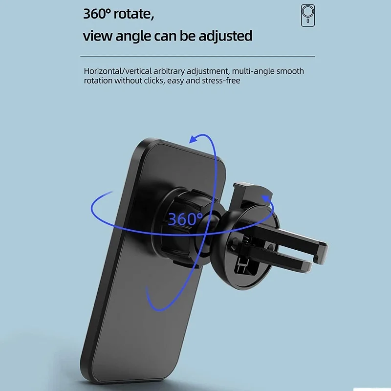 

15W Magnetic Wireless Car Charger Holder Fast Charging Wireless Charger Car Phone Holder Car Mount Magnet Adsorbable Automatic