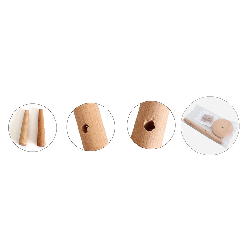 

Tree Shape Wood Coffee Tea Cup Storage Holder Stand Home Kitchen Mug Hanging Display Rack Drinkware Shelf with 6 Hooks