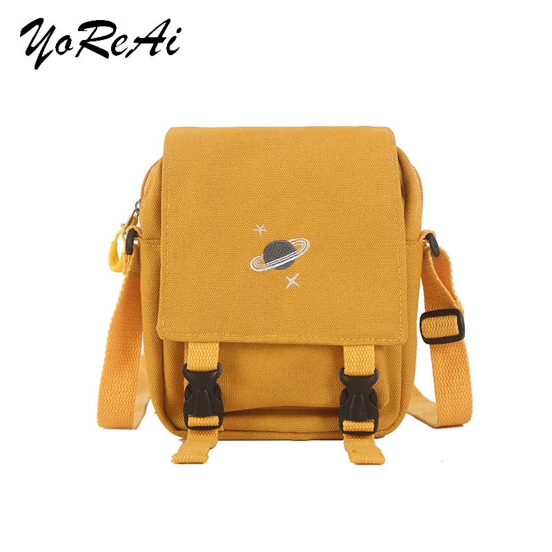 

Outdoor Shopping Accessories Supplies Women Simple Crossbody Money Bag Planet Embroidery Casual Satchel Girls Shoulder Pouch