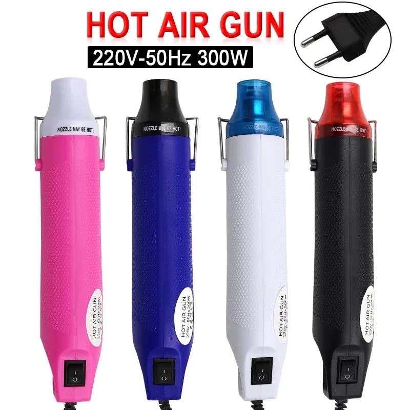 220V Soft Ceramics Hot Air Gun Diy Tool Rubber Stamp Heat Guns Heats Shrinkable Tablets Rework Station Air Heater Electric