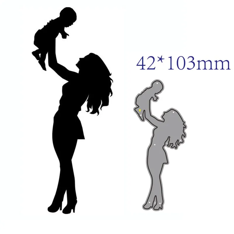 Металлические Вырубные штампы вырезанная форма украшение для мамы и ребенка