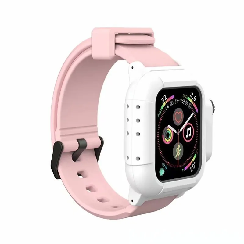 Водонепроницаемый чехол для Apple Watch band 4 iwatch band 42 мм силиконовый ремешок 44 мм 40 мм pulseira браслет умные часы аксессуары петля
