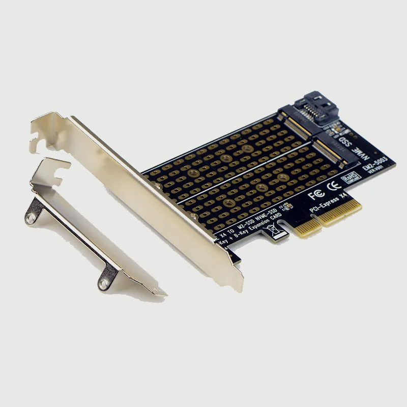 

Add On Cards PCIE To M2/M.2 Adapter SATA M.2 SSD PCIE Adapter NVME/M2 PCIE Adapter SSD M2 To SATA PCI-E Card M Key +B Key