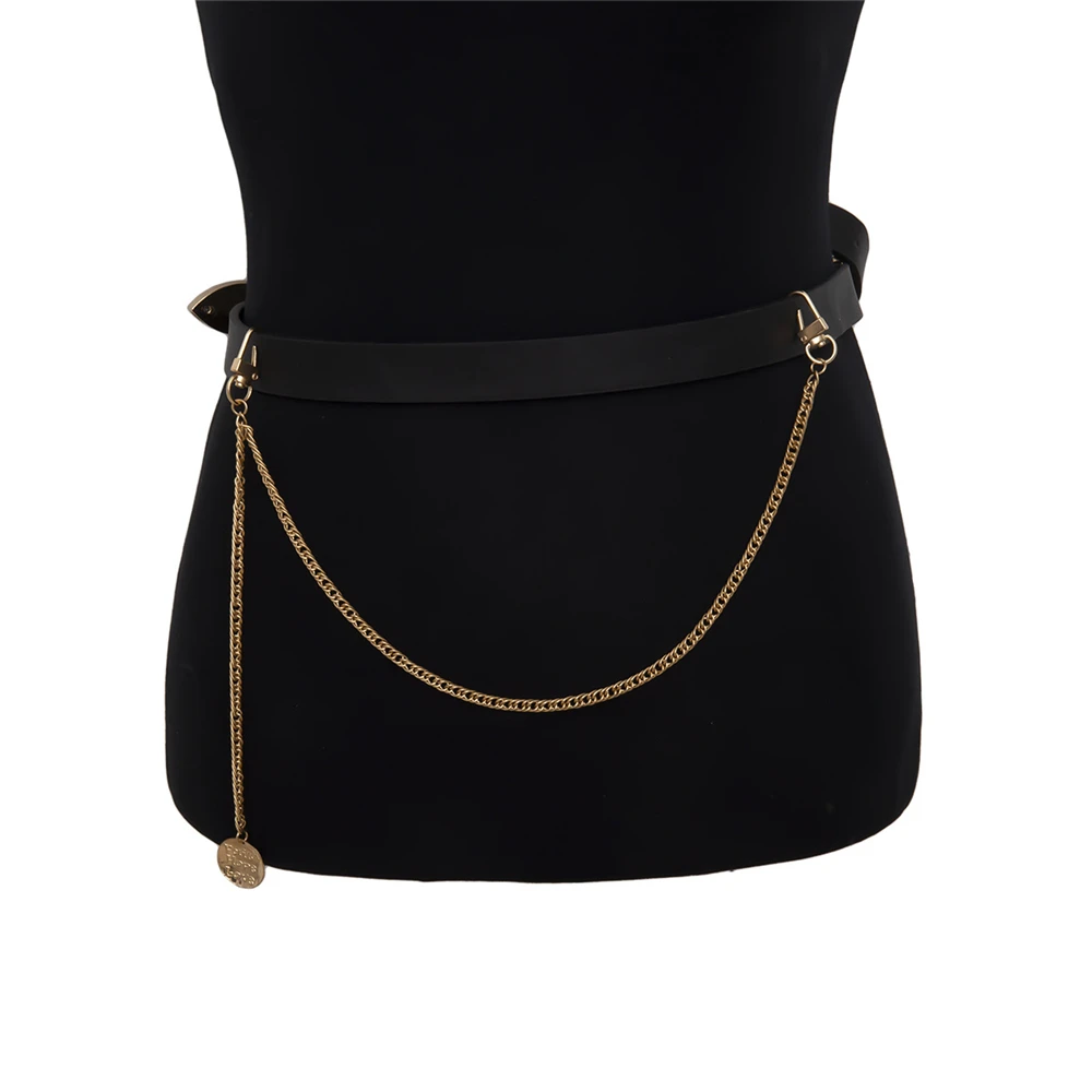 Женские брюки с цепочкой и металлическими цепочками модные байкерские большим