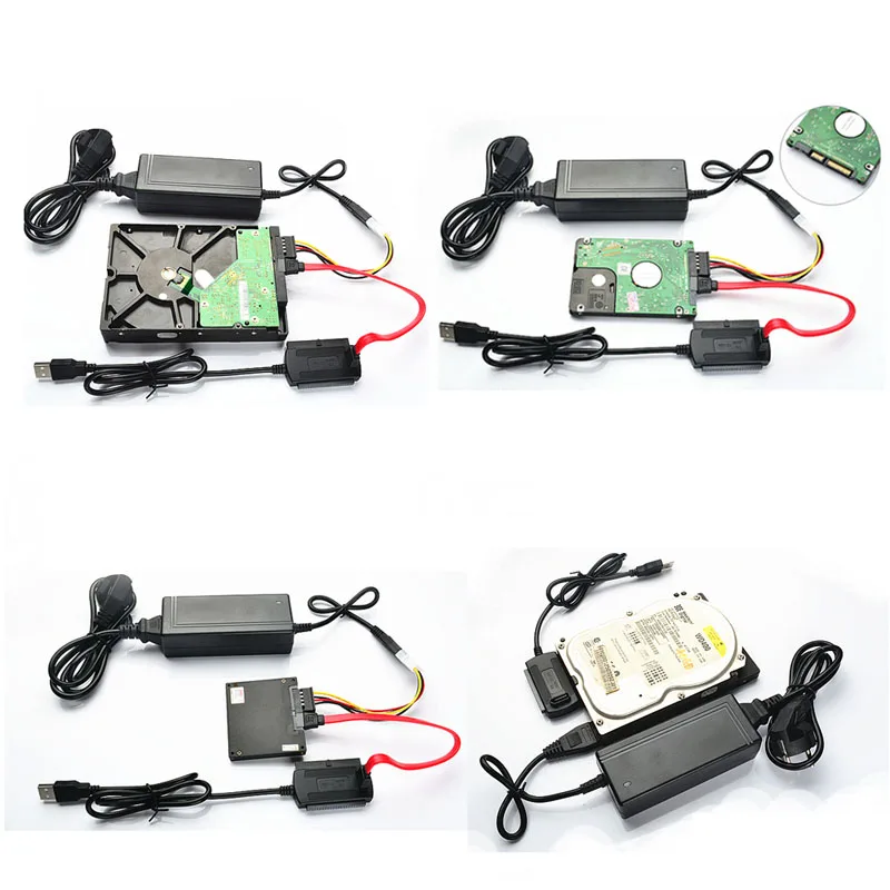 

USB 2.0 to IDE/SATA 2.5\" 3.5\" Hard Drive Disk HDD Converter Adapter Cable New