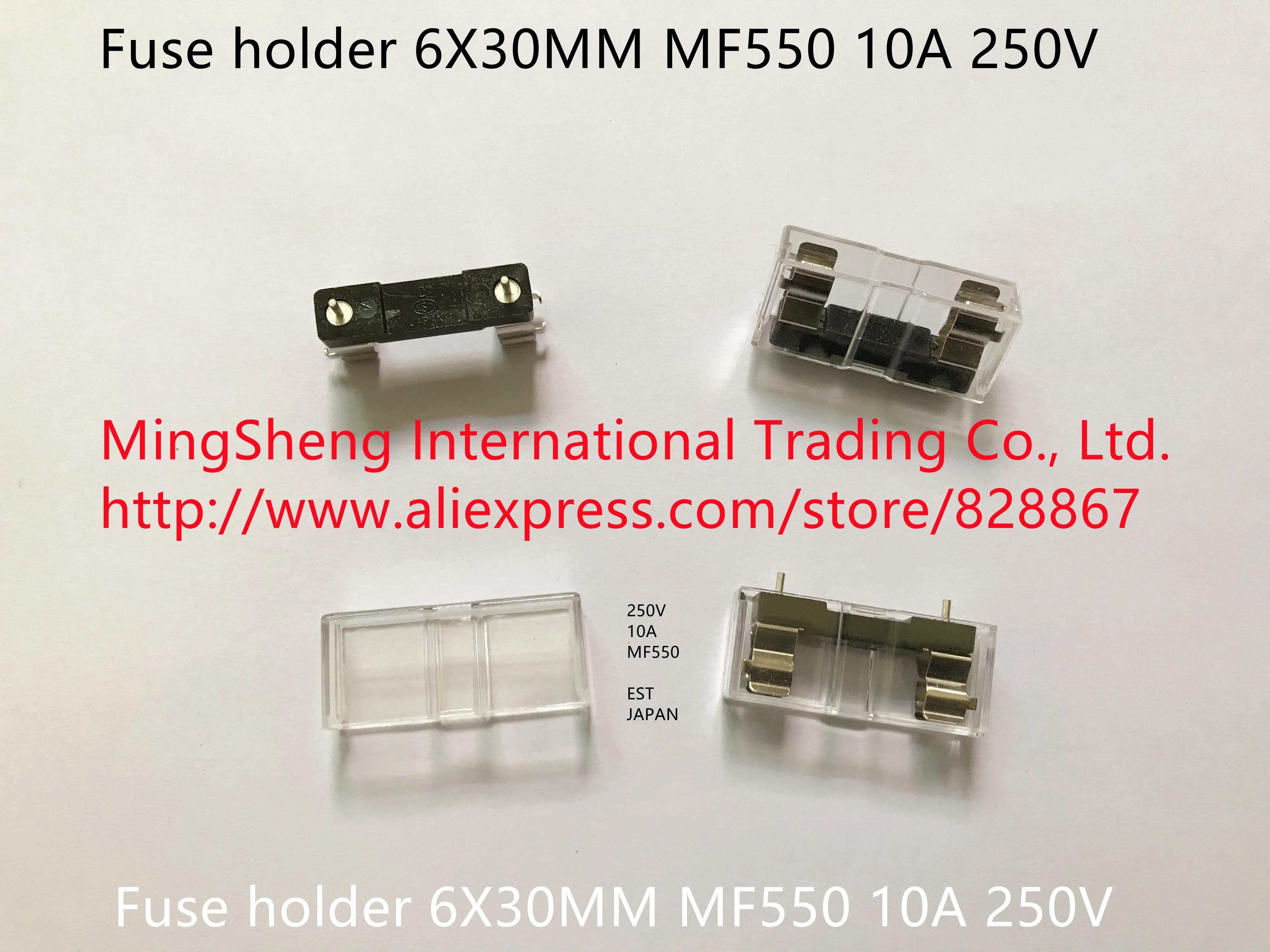 

Оригинальный новый держатель предохранителя 100% 6X30MM MF550 10A 250V