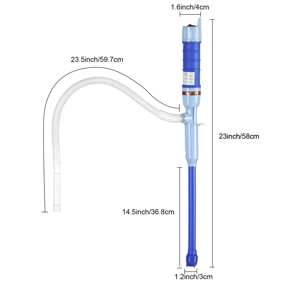 Портативный ручной сифонный насос перекачивающий Топливный с аккумулятором для