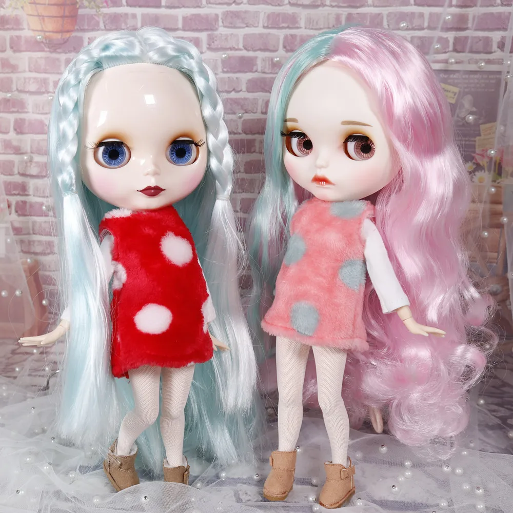 Кукла Blyth ICY DBS для розового смешивания мятно голубого волоса резные губы матовое