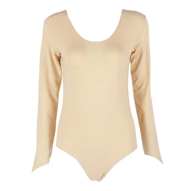 Women Long Sleeve Ballet Leotards For Turtleneck Dance Leotard Sexy Gymnastics Cotton Adult Costumes | Тематическая одежда и