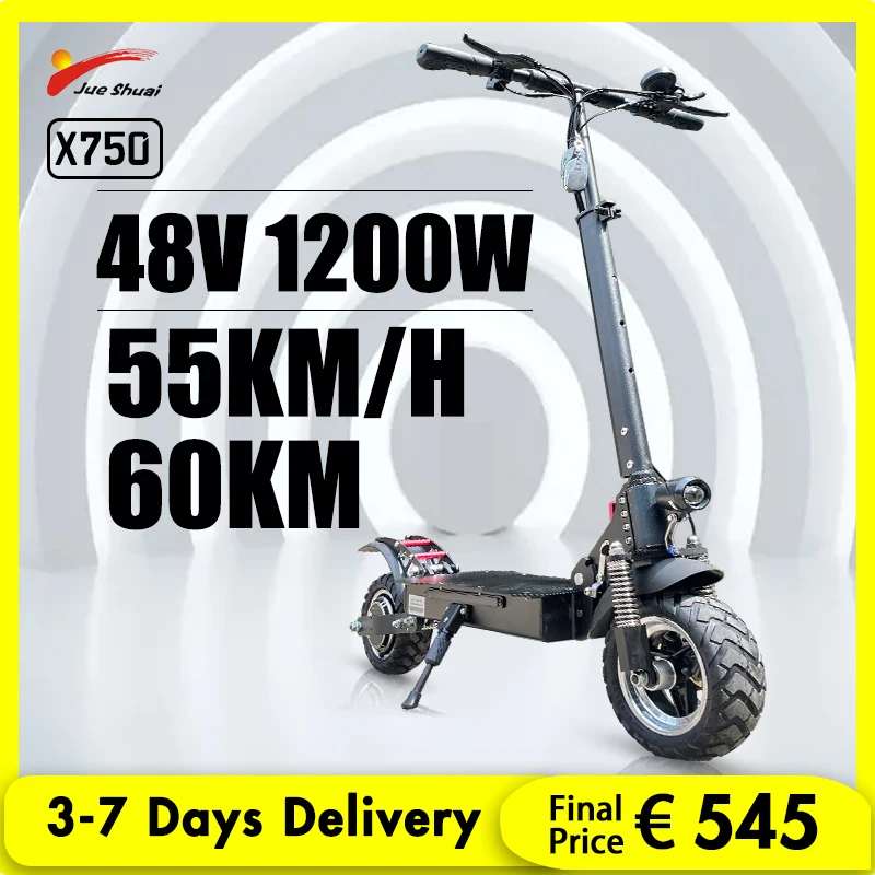 

60KM Long Range Electric Scooter 1000W 1200W Motor Electric Scooters Adults 55KM/H Max Speed Foldable E Scooter Europe Stock