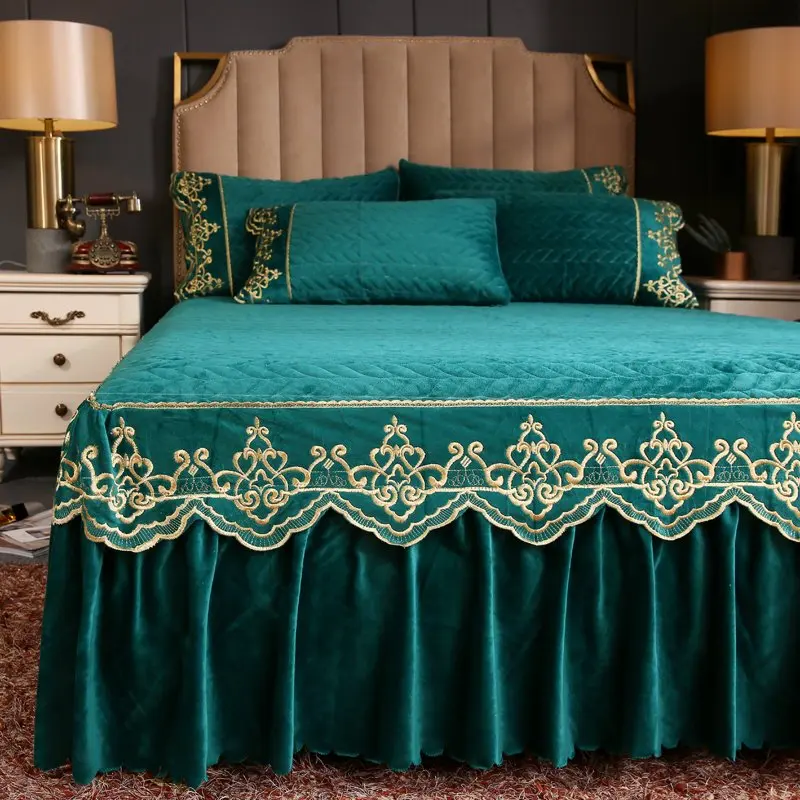 Бархатное теплое постельное белье наволочки 1/3 шт. однотонное плотное принцессы