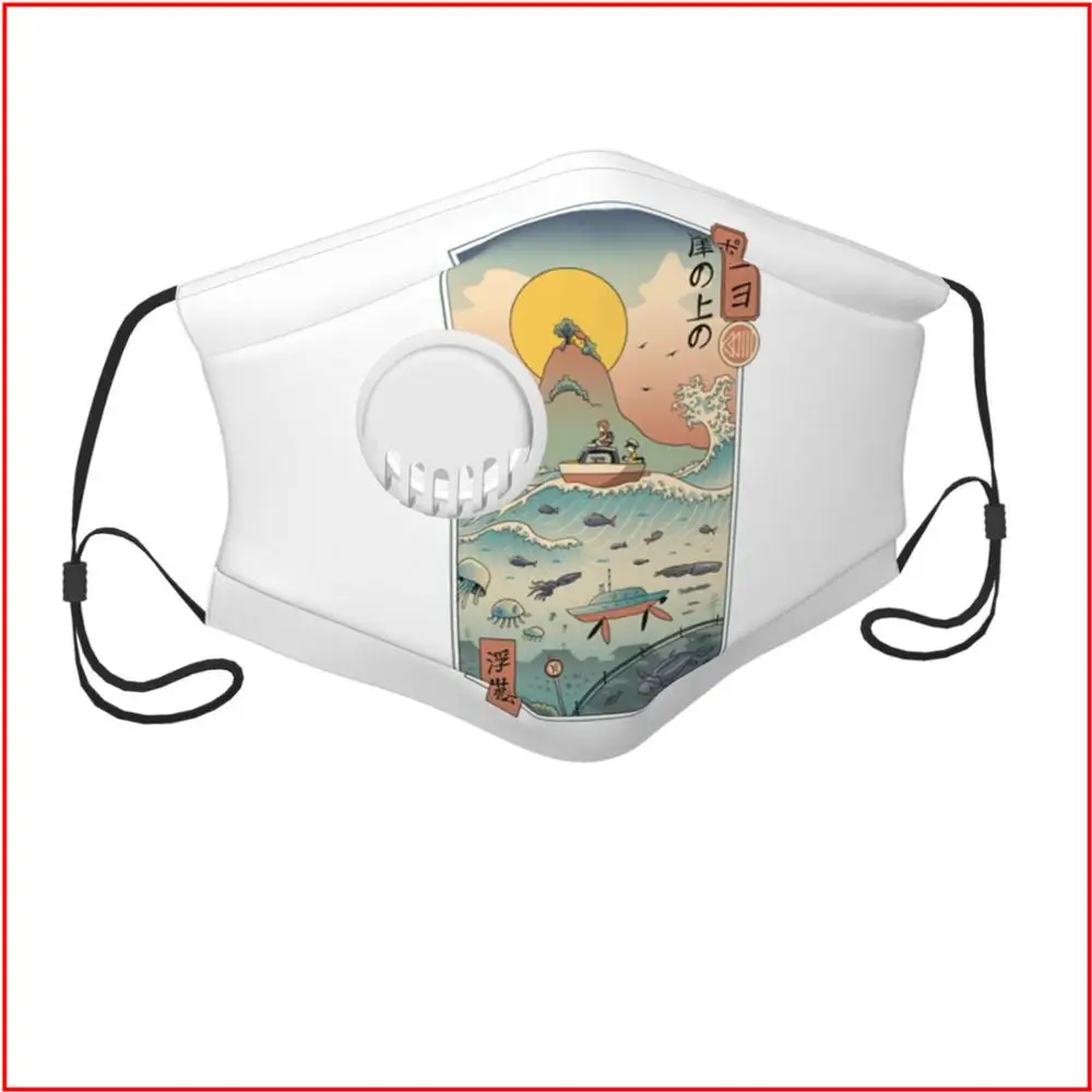 

Ukiyo E By The Sea Kids Men Women face mask Fashion Cycling Large Cooling Designs Masks for Germ Protection Reusable