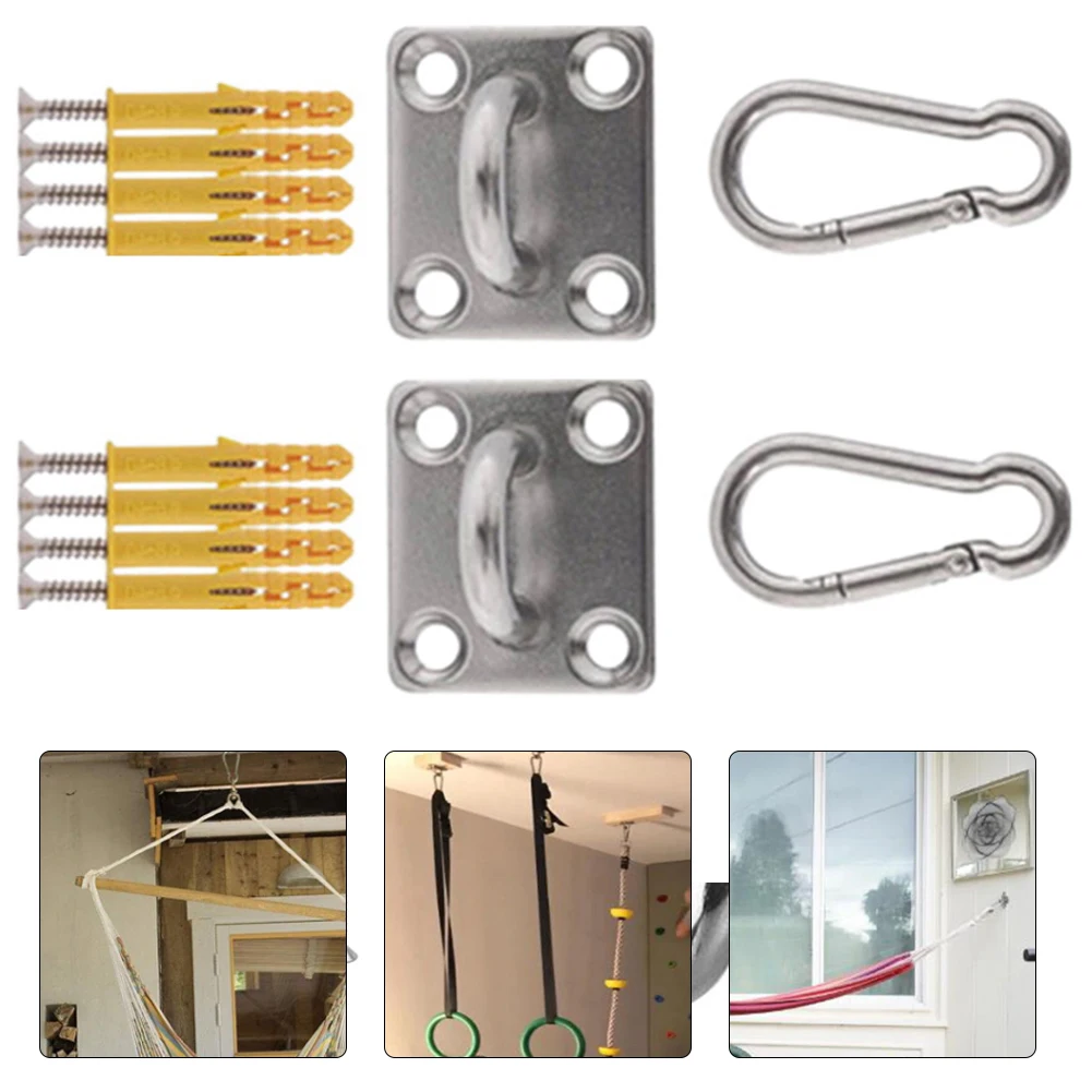 

Hammock Hooks Ceiling Wall Mount Hook Heavy Duty Anchor Hooks For Hanging Yoga Swing Hammock Boxing Punch Bag Silver 2PCS
