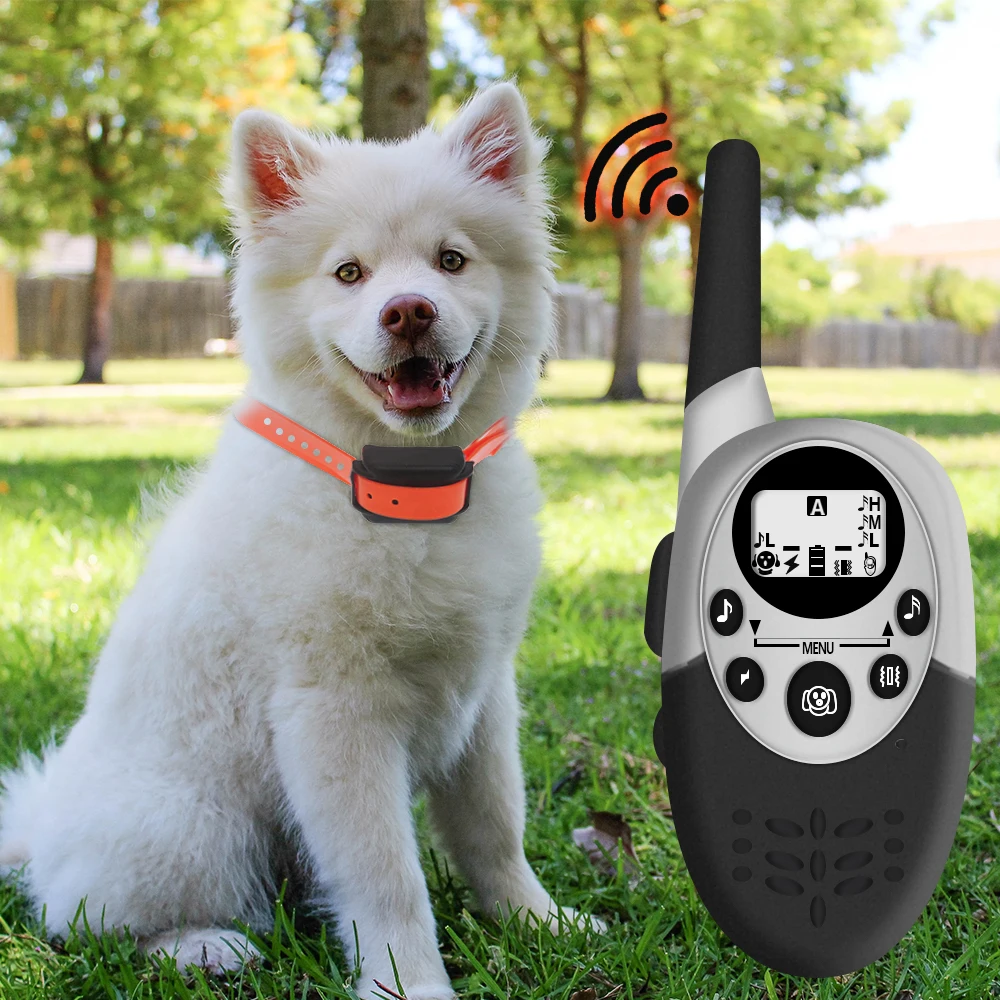 

1000m Waterproof Dog Training Collar Rechargeable Anti Barking Control Sound Remind Vibration Shock Receiver 40% Off