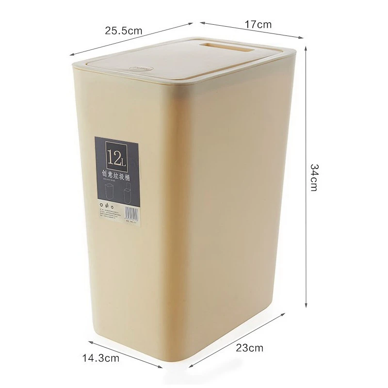 12L мусорная корзина для ванной комнаты туалет кухонная Настенная крышка | Дом и