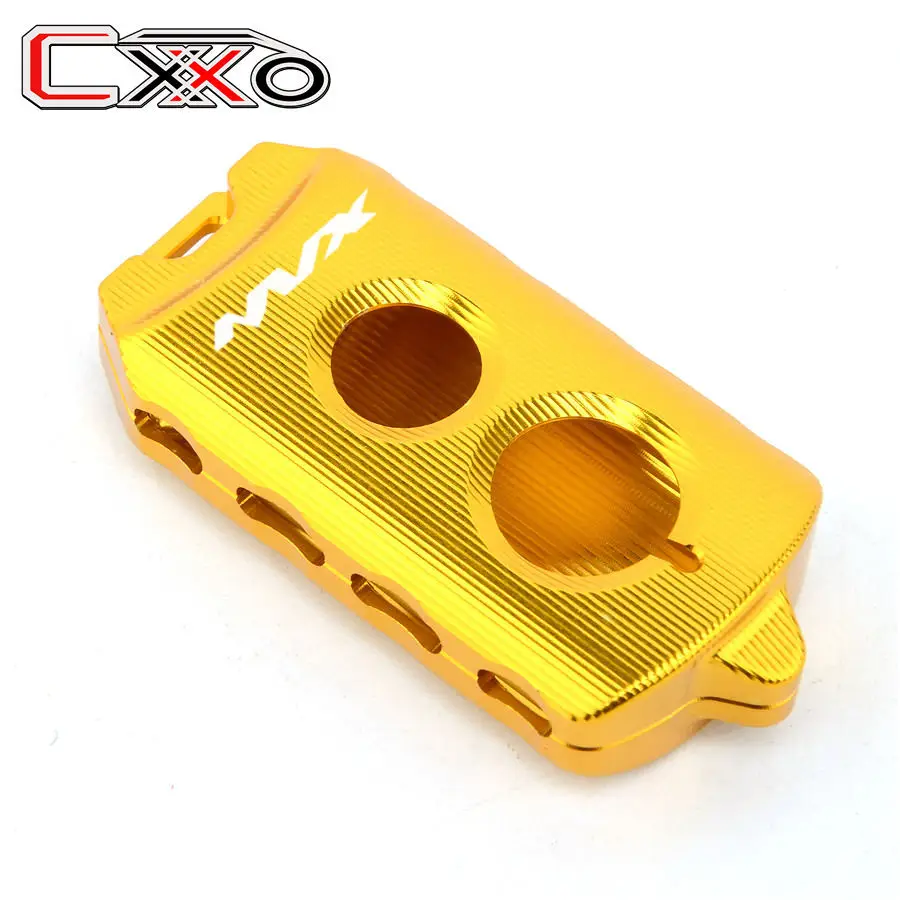 NVX logo Gold Мотоциклетный алюминиевый чехол для ключей для YAMAHA X-MAX 125 250 400 XMAX 300 17-19 держатель для ключей протектор QBIX AEROX 155 NVX 125 155 - Цвет: NVX logo Gold