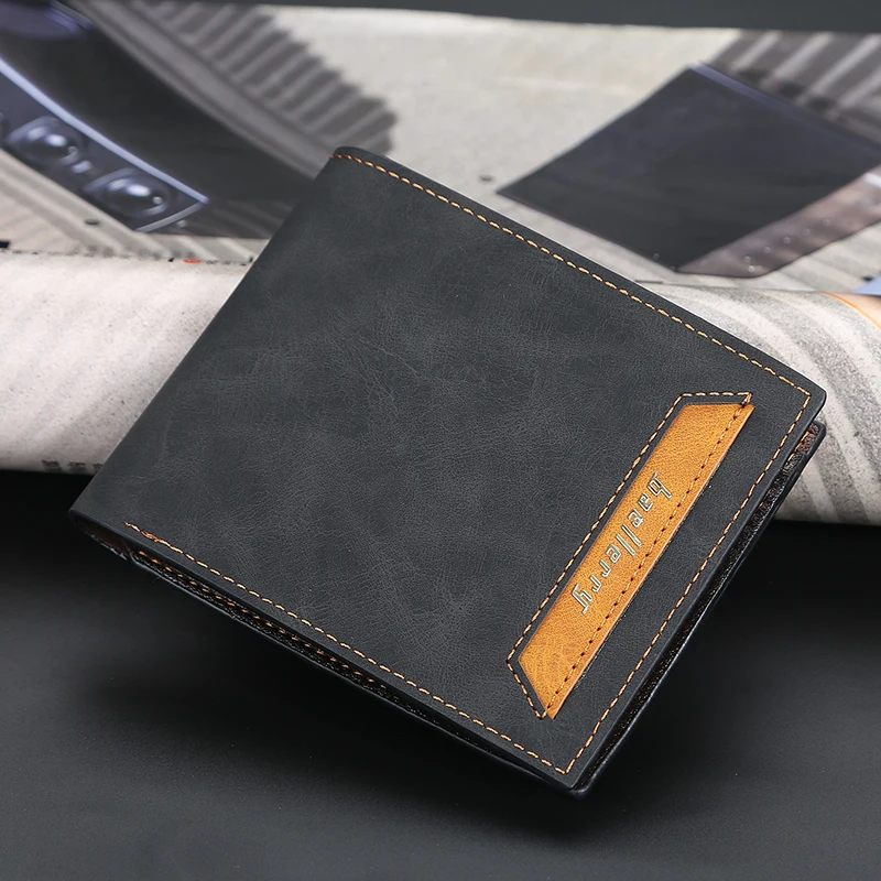 Мужской короткий кошелек с несколькими отделениями для карт Модный мягкий в