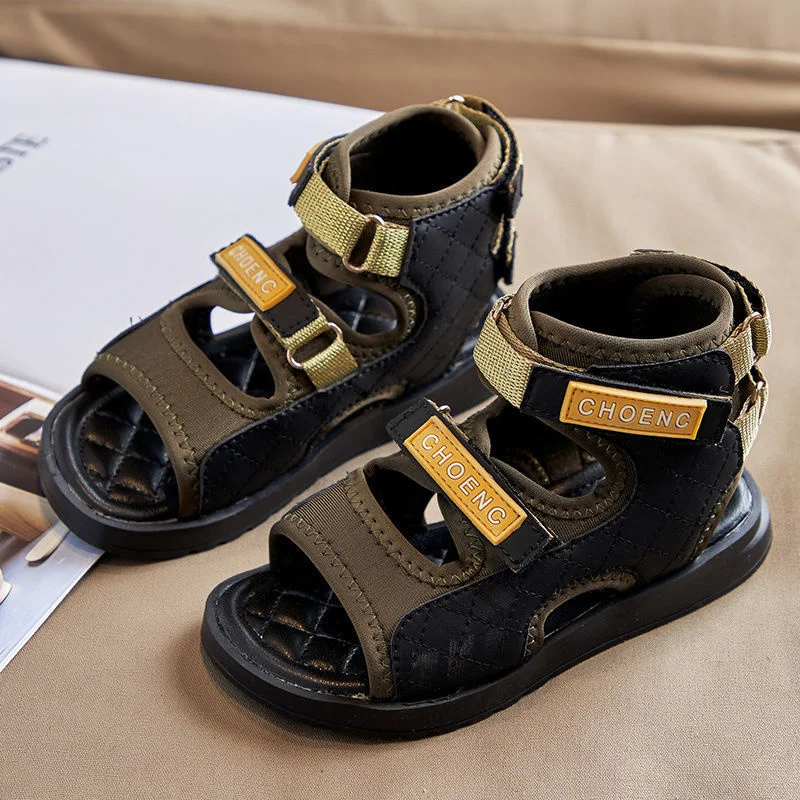 

Soft Summer Sandals Footwear Kids shoes Soft For Children's Girl's leather shoes Children Dancing shoe British Black Girls Flats