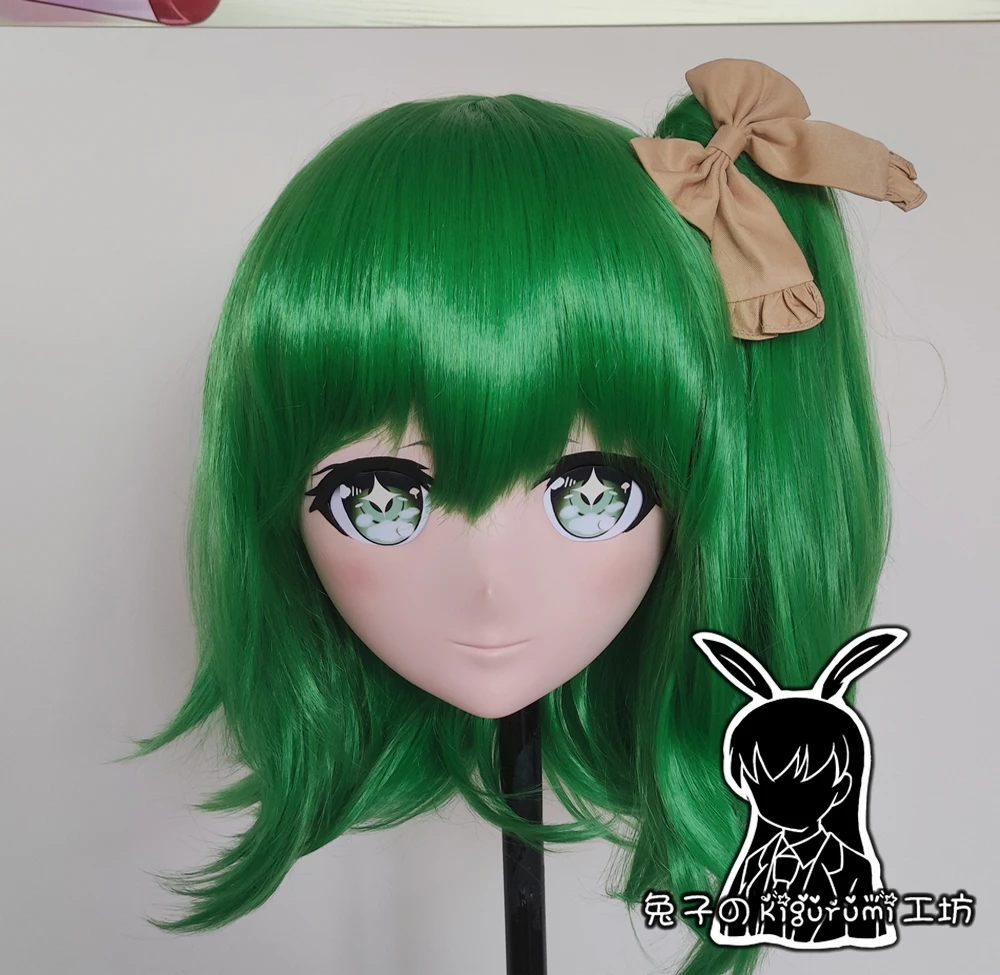 

(Rabbit 108) Resin Cross-Dress Lolita Girl Head BID Doll Mask Japanese Anime Production.I.G Yuzuriha Inori Kigurumi Mask Cosplay