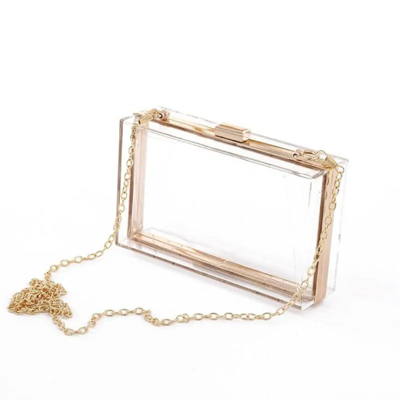 Прозрачная дамская сумка 2020 акриловая цветная коробка брендовая Дамская